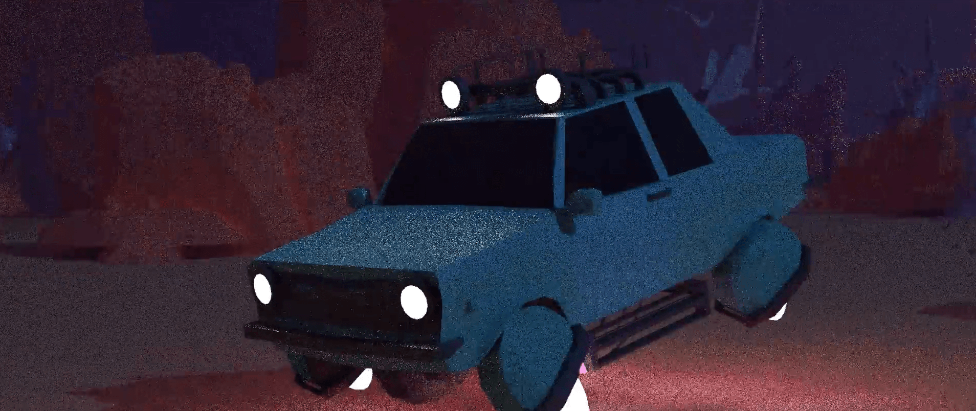 当时渲染的小蓝车©耿思源