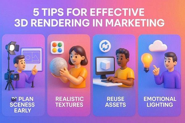 tips for 3d rendering for marketing