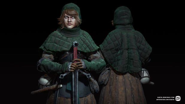 【实时渲染】2D概念设计转3D女英雄游戏角色制作解析(上)