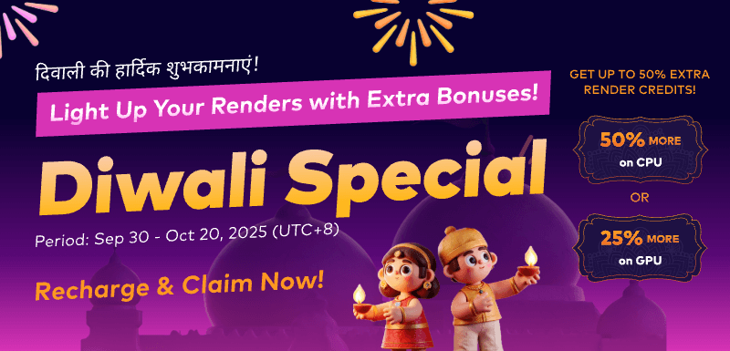 Light Up Your Rendering This Diwali with Fox Renderfarm's Special Offer