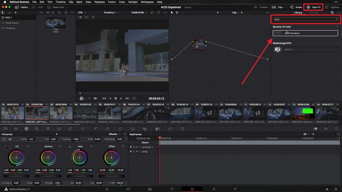 access aces on davince resolve