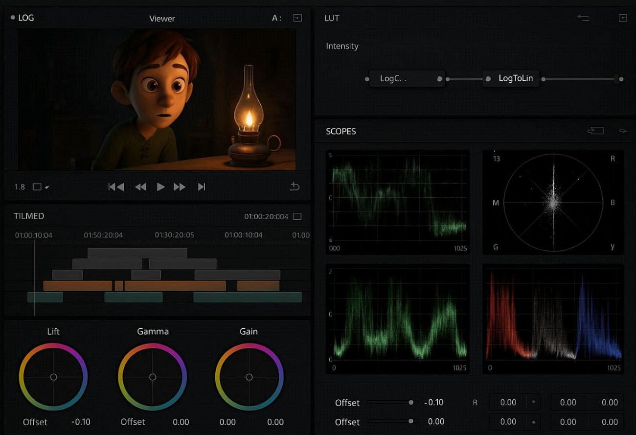 color grading in animation