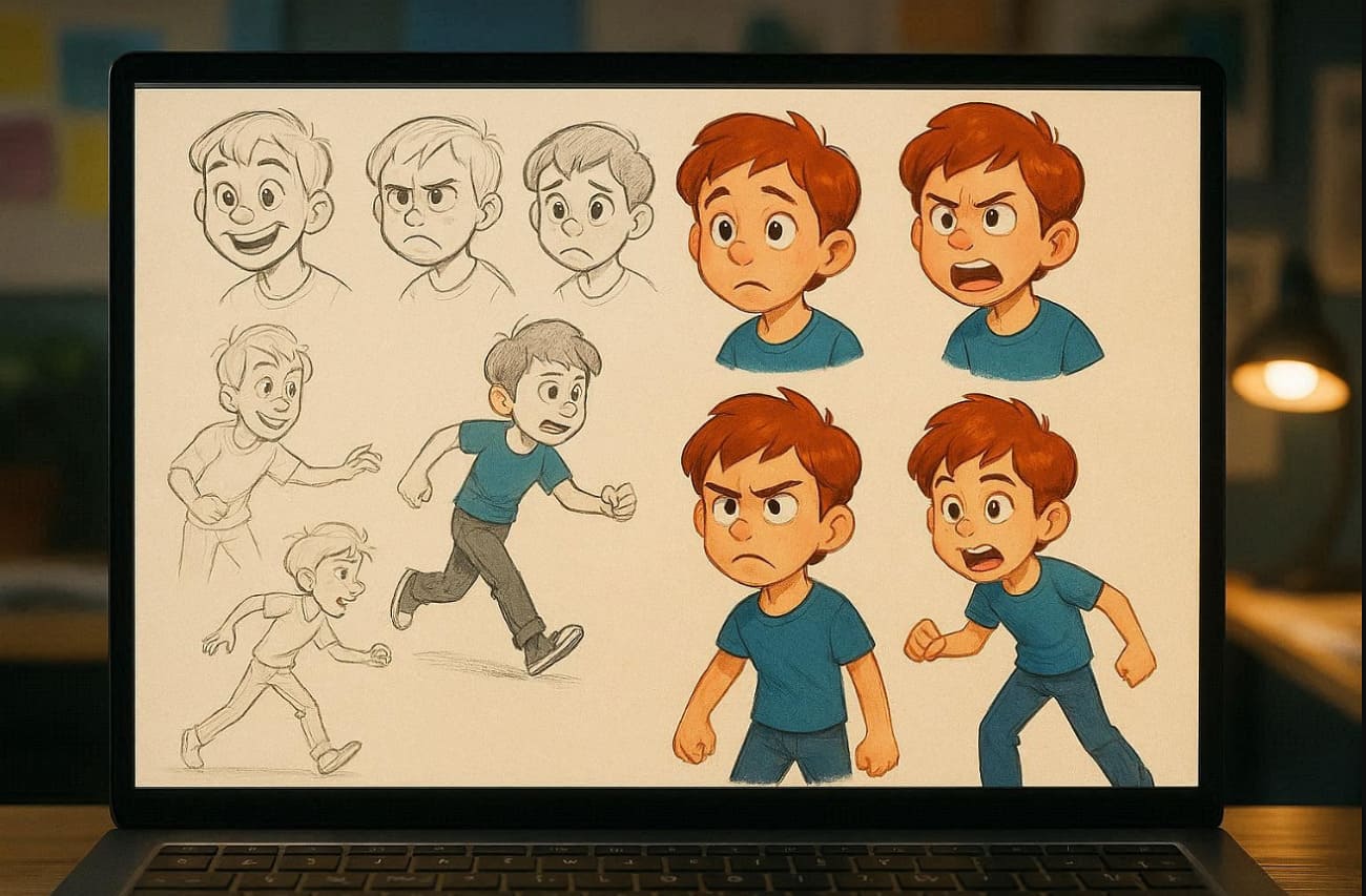 character design phase of animation