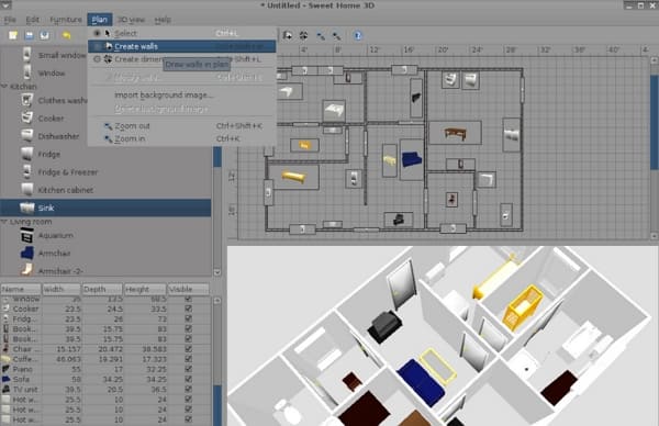 sweet home 3d architecture software