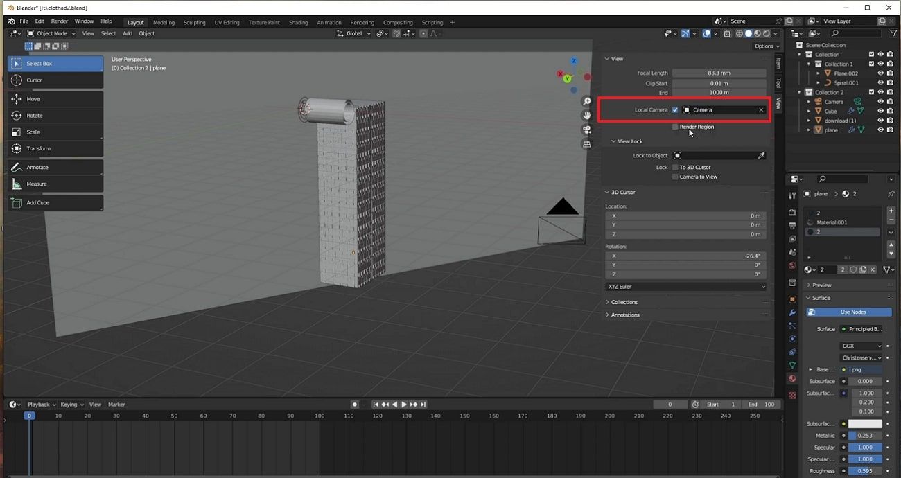 blender camera moving solution