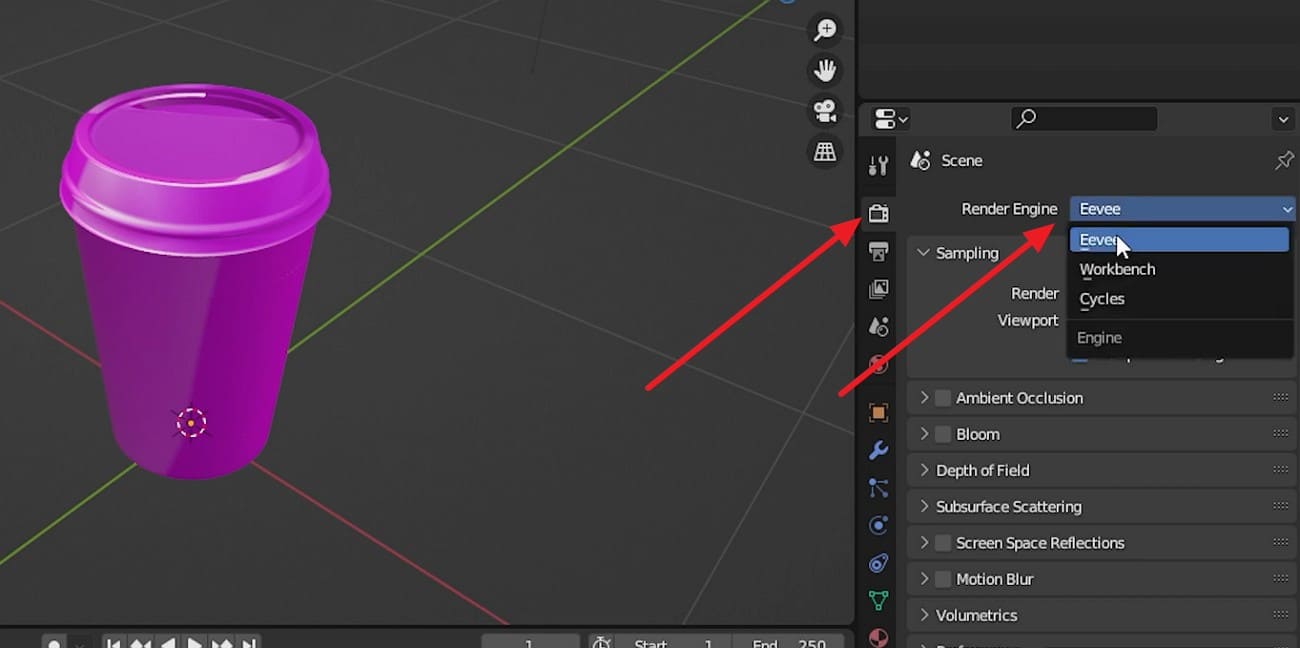pick eeveee blender render engine