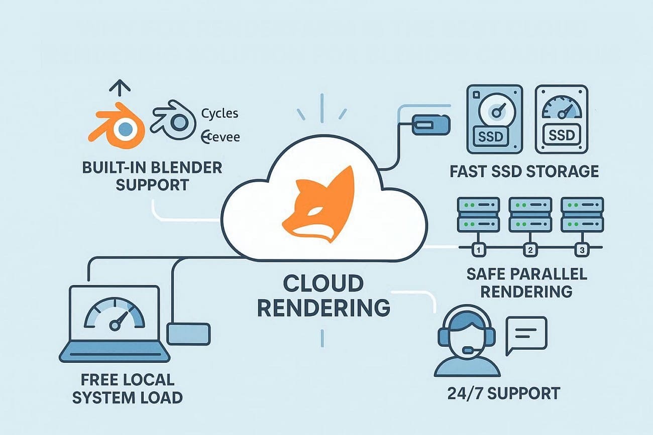 choose fox renderfarm for blender render