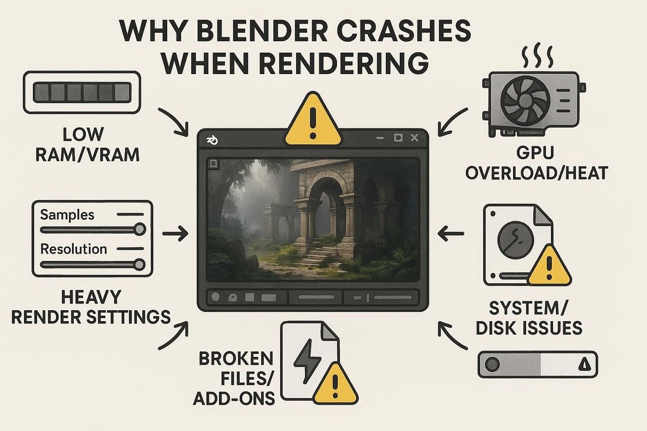 why is blender render crashing
