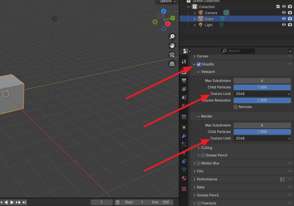 choose blender render settings