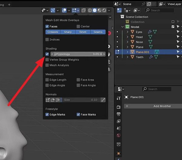 enable the retopology option