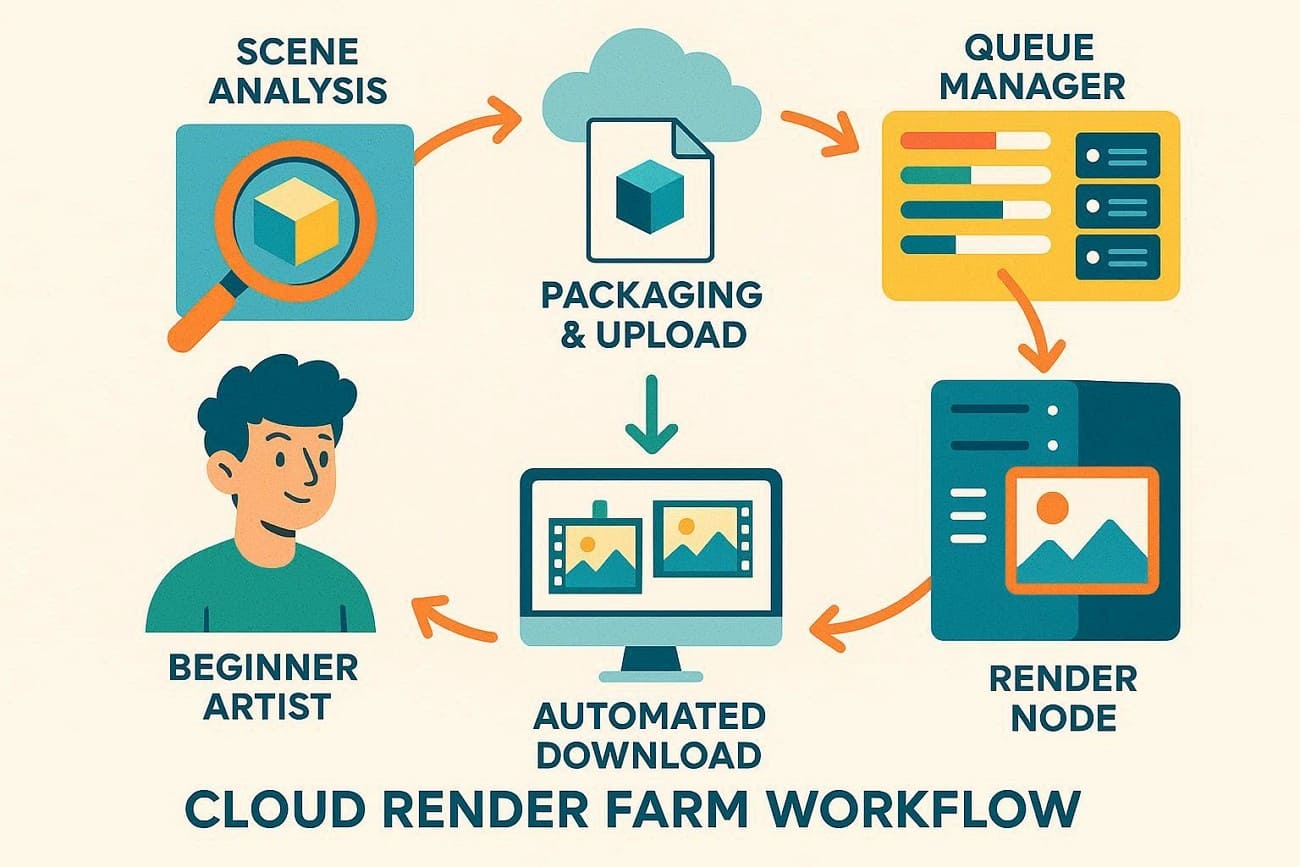 cloud rendering detailed workflow