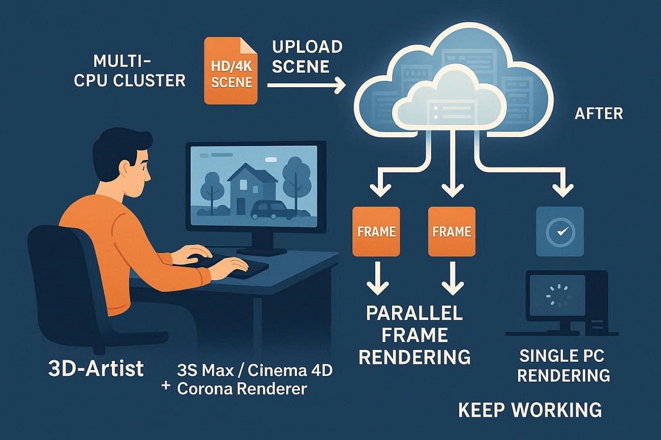 what is corona render farm