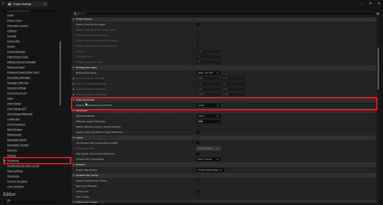 enable global illumination on unreal engine