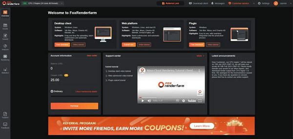 fox renderfarm for rendering