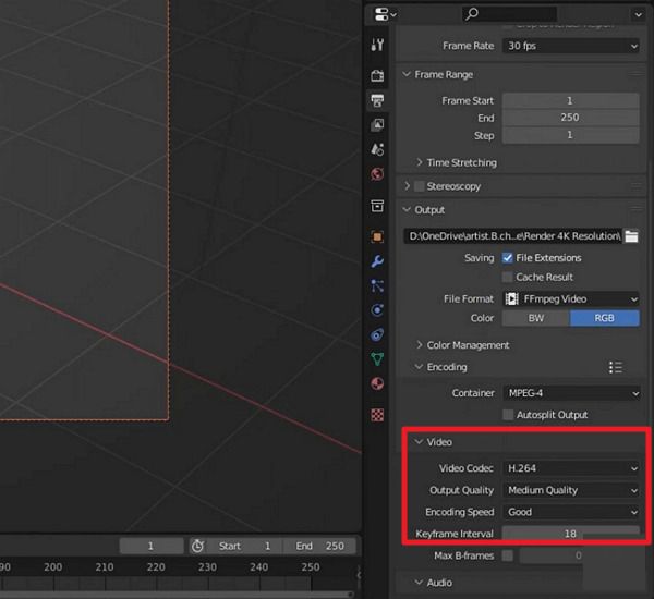 specify video output settings