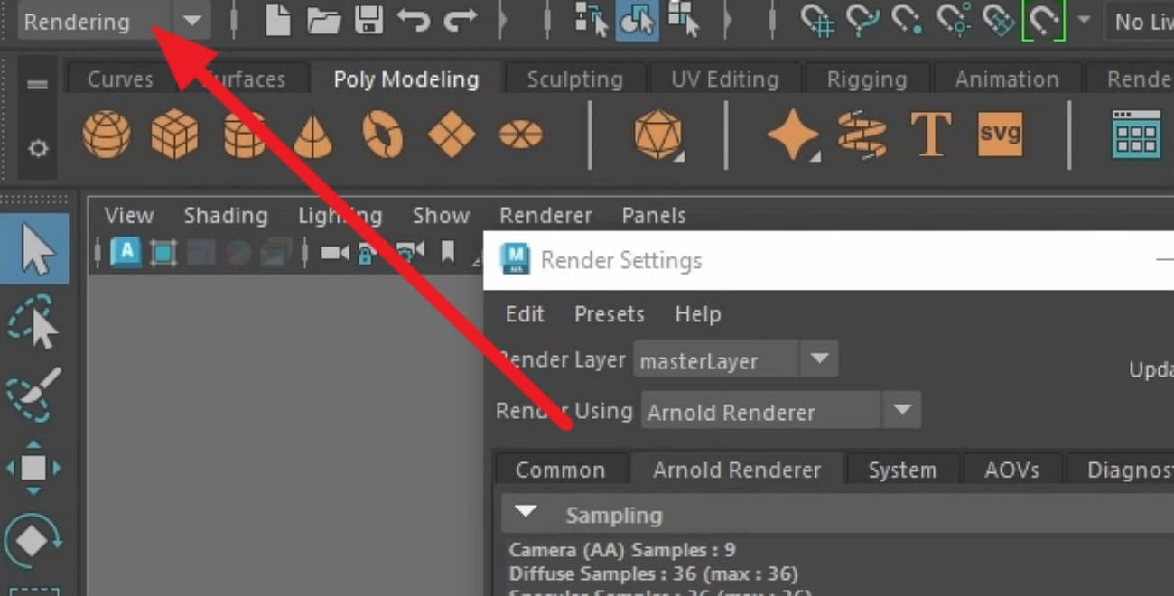 tap rendering option for maya animation