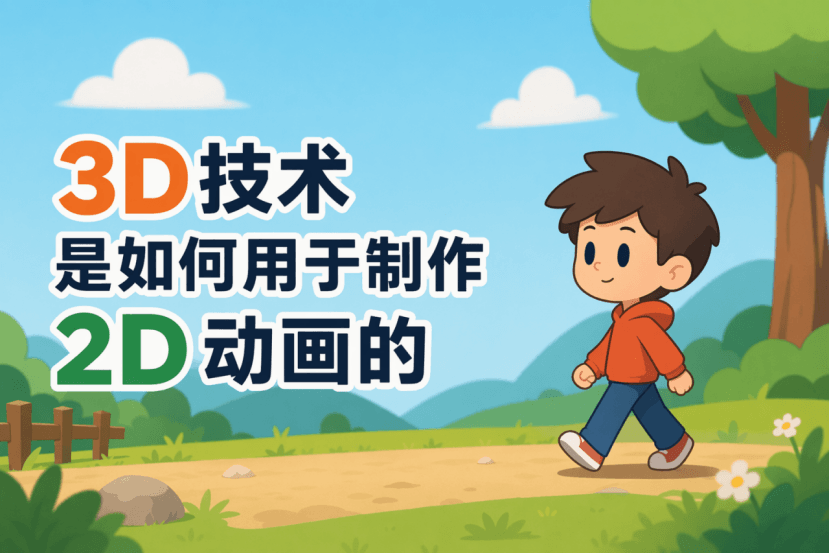 3D制作2D动画效果的方法：卡通渲染与镜头技巧详解 