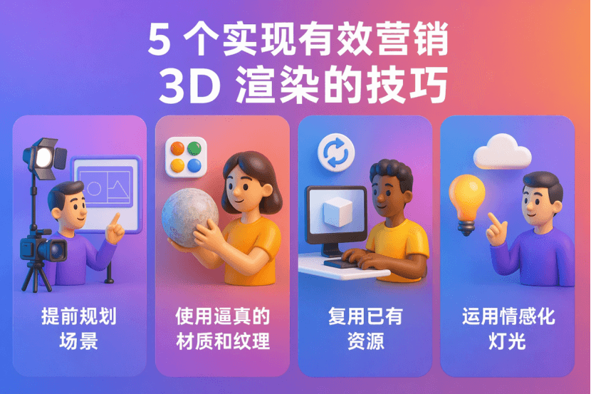 第五部分：在营销中高效使用3D渲染的5个技巧