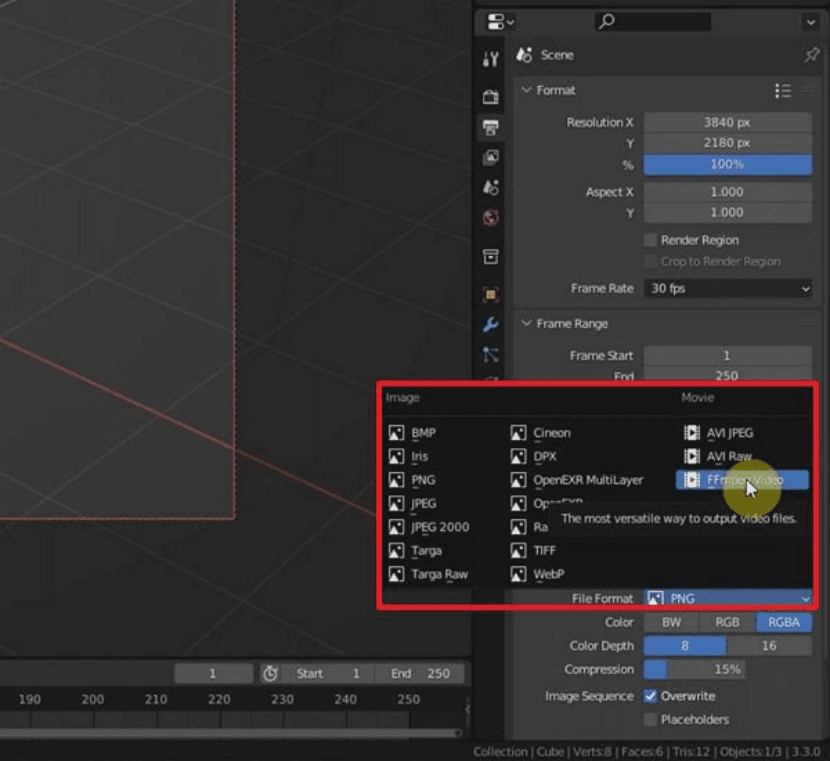 Blender动画渲染步骤 3:设置视频编码参数