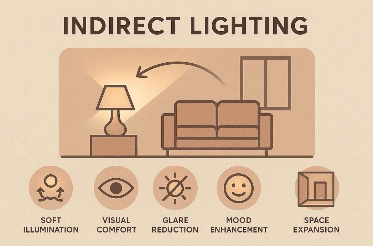 indirect lighting working and process