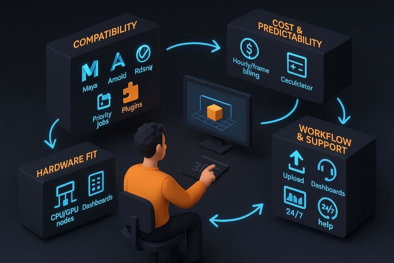 how to choose maya render farm