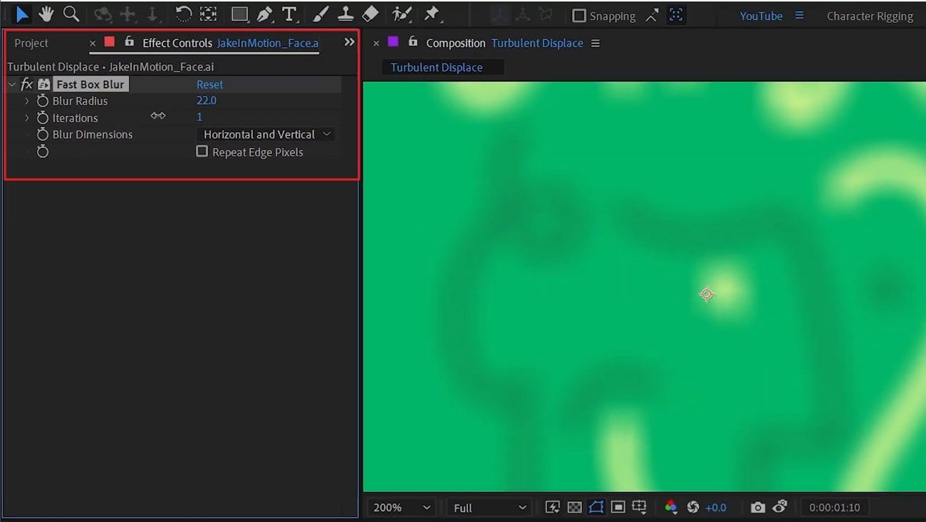 motion blur via fax box blur