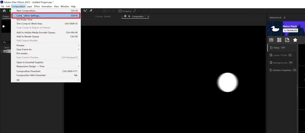 access composition settings
