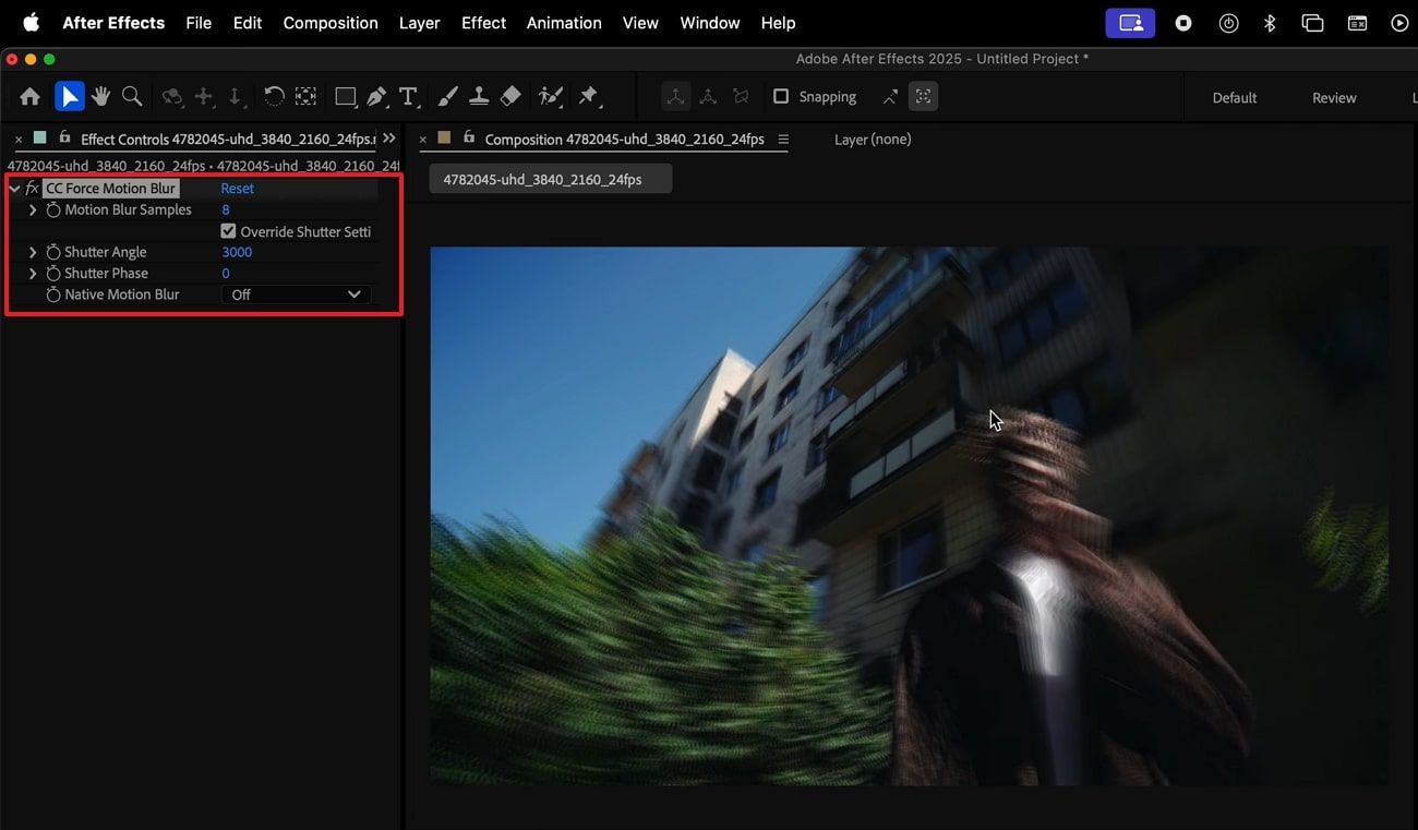 adding motions customize angle