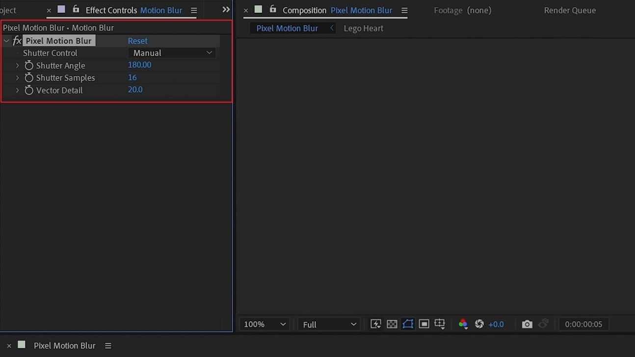 automatically or manually change blur motion