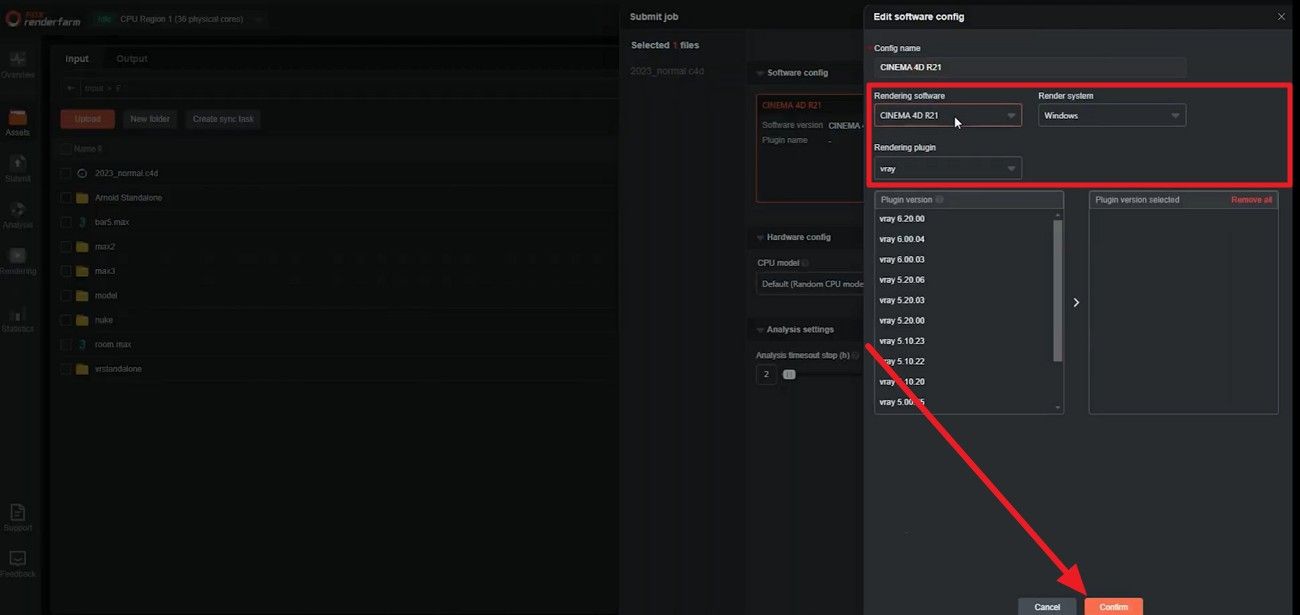 choose settings and confirm option