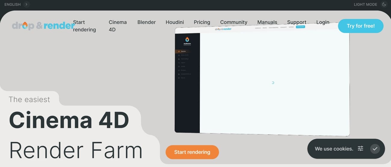 drop & render for film rendering