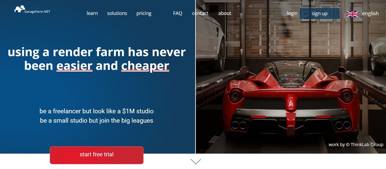 garagefarm platform for product visualization