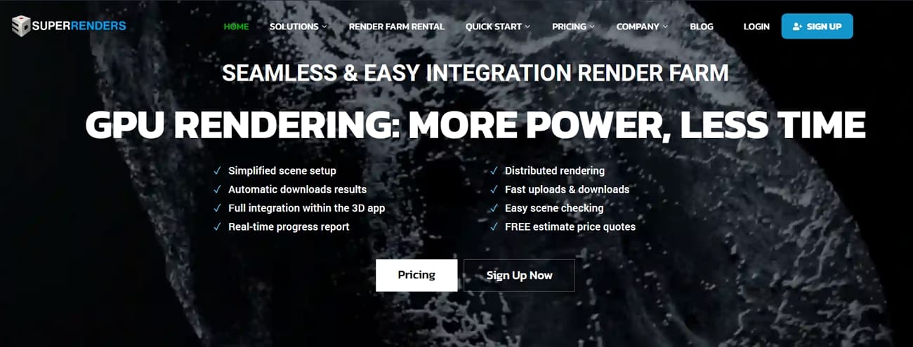 super renders farm for product rendering