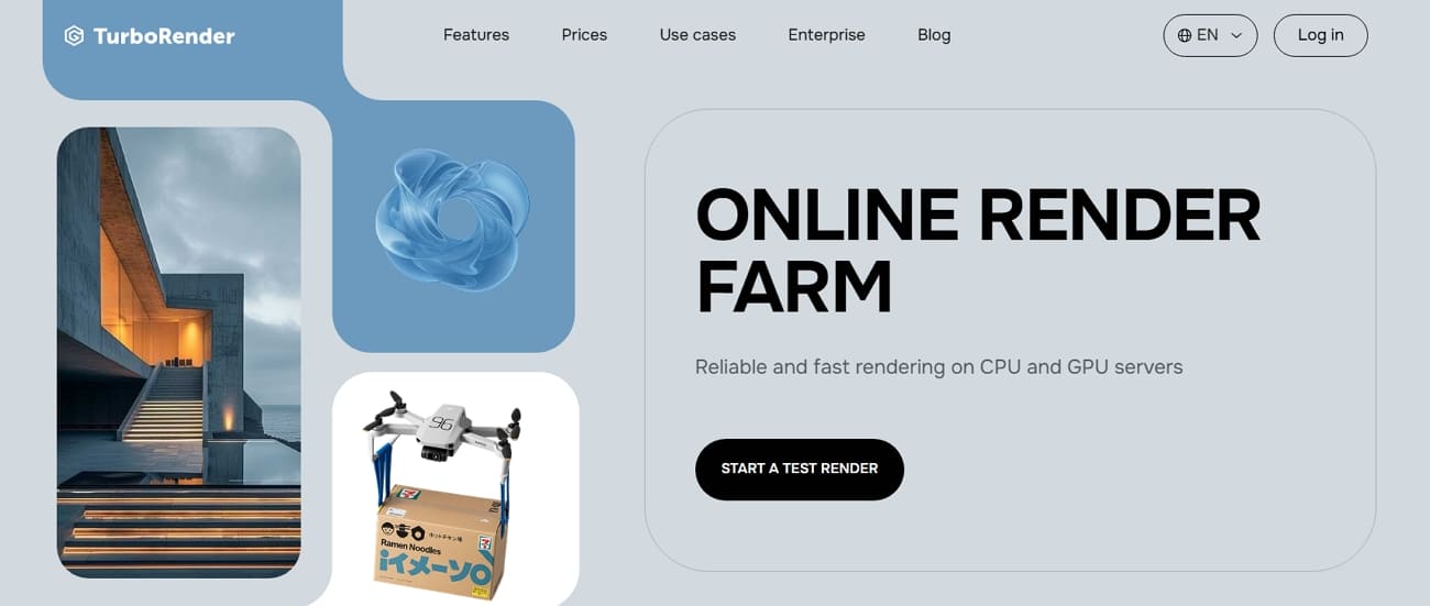turborender for product rendering