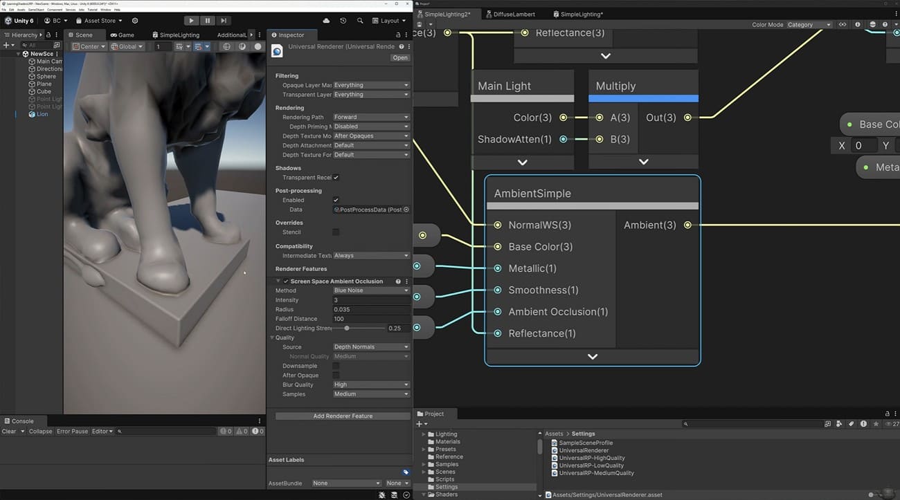 screen space ambient occlusion working