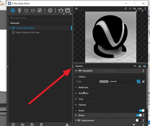 adjust material sketchup rendering settings