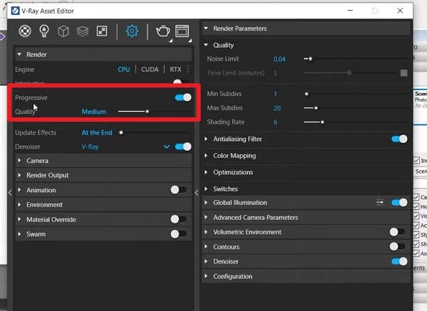 set sketchup and rendering settings