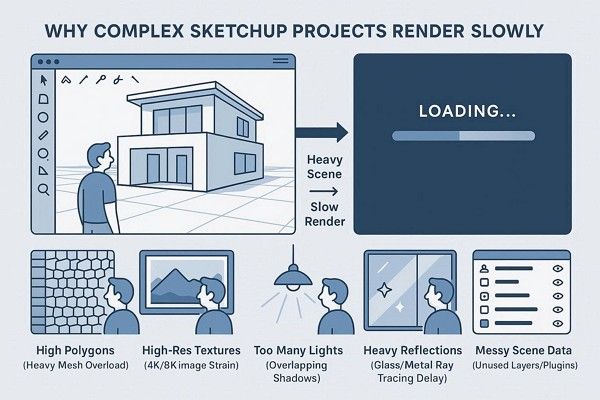 why sketchup rendering is slow