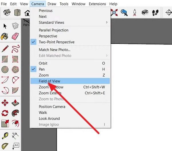 choose field of view settings