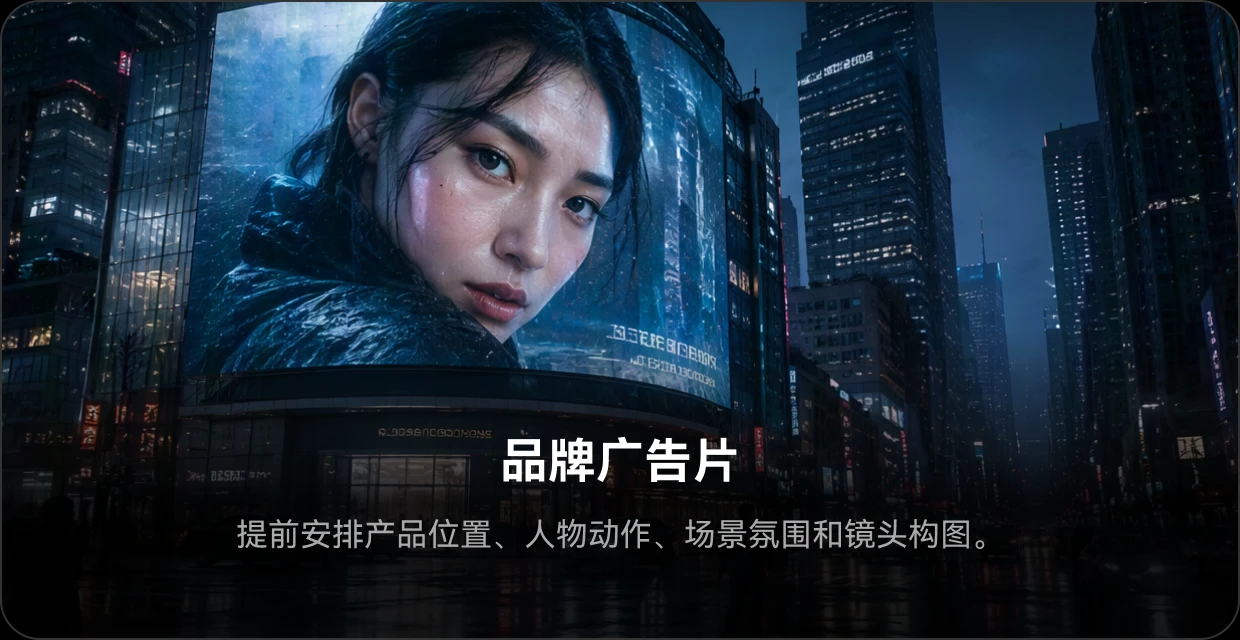 品牌广告片:提前安排产品位置、人物动作、场景氛围和镜头构图。