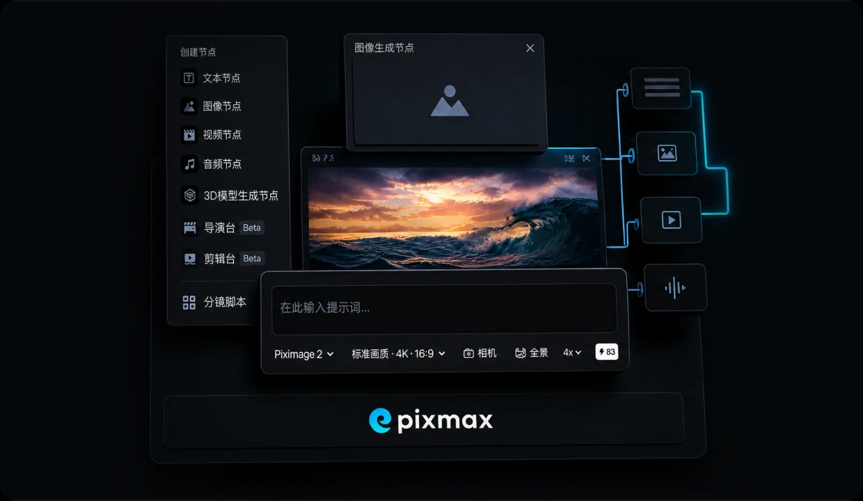 Pixmax AI 视觉创作工作台预览