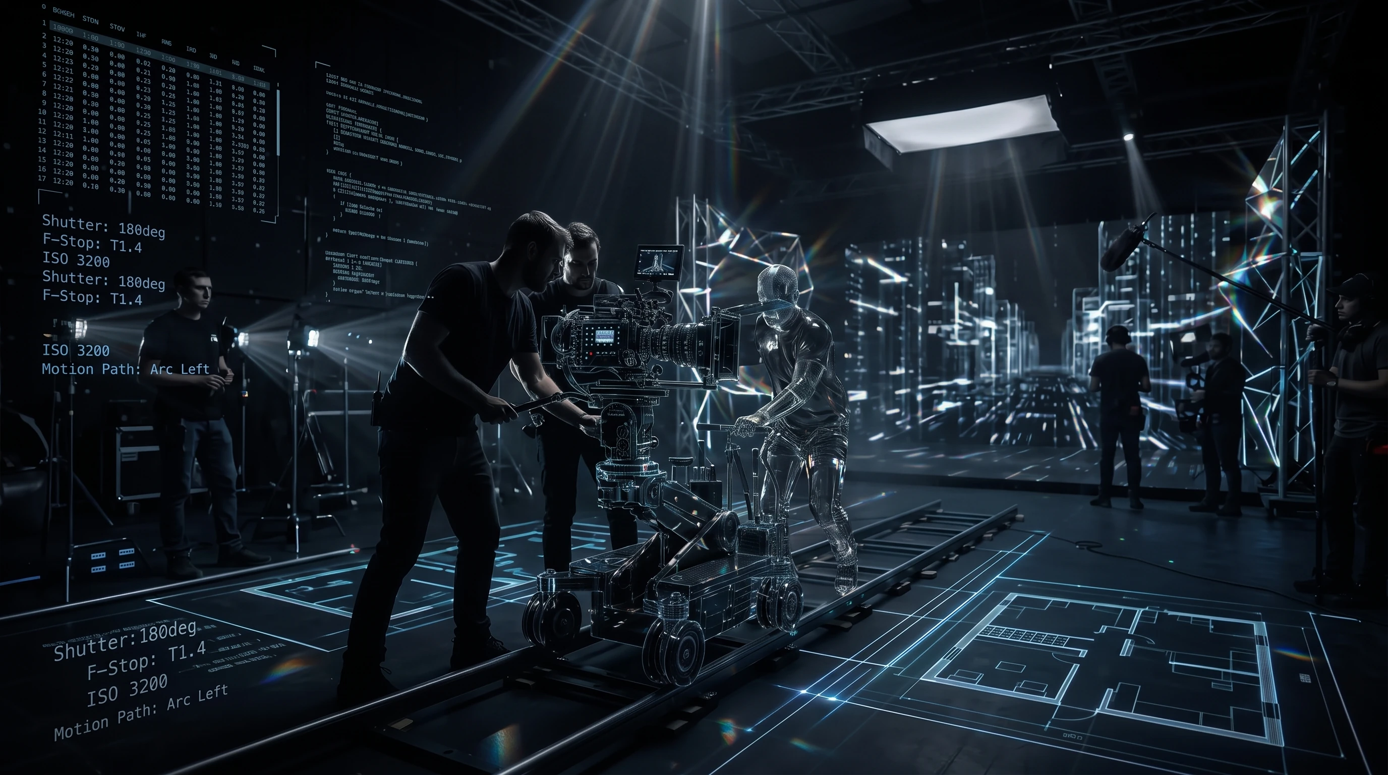 Professional film production cinematic control