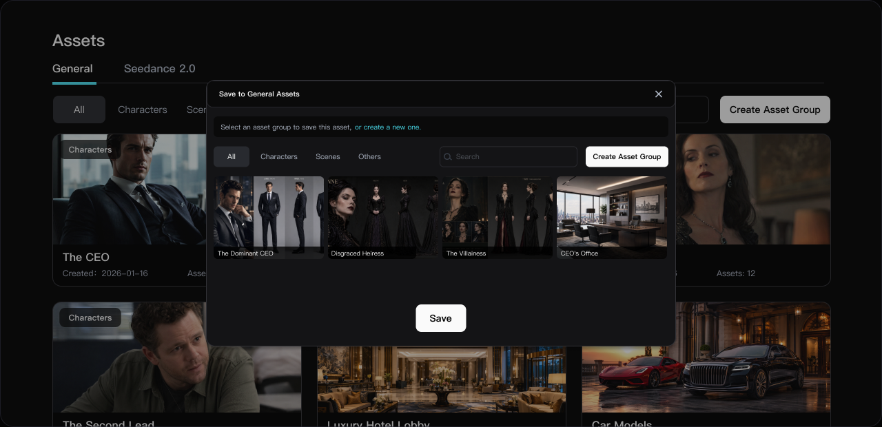 Pixmax Asset Library interface preview