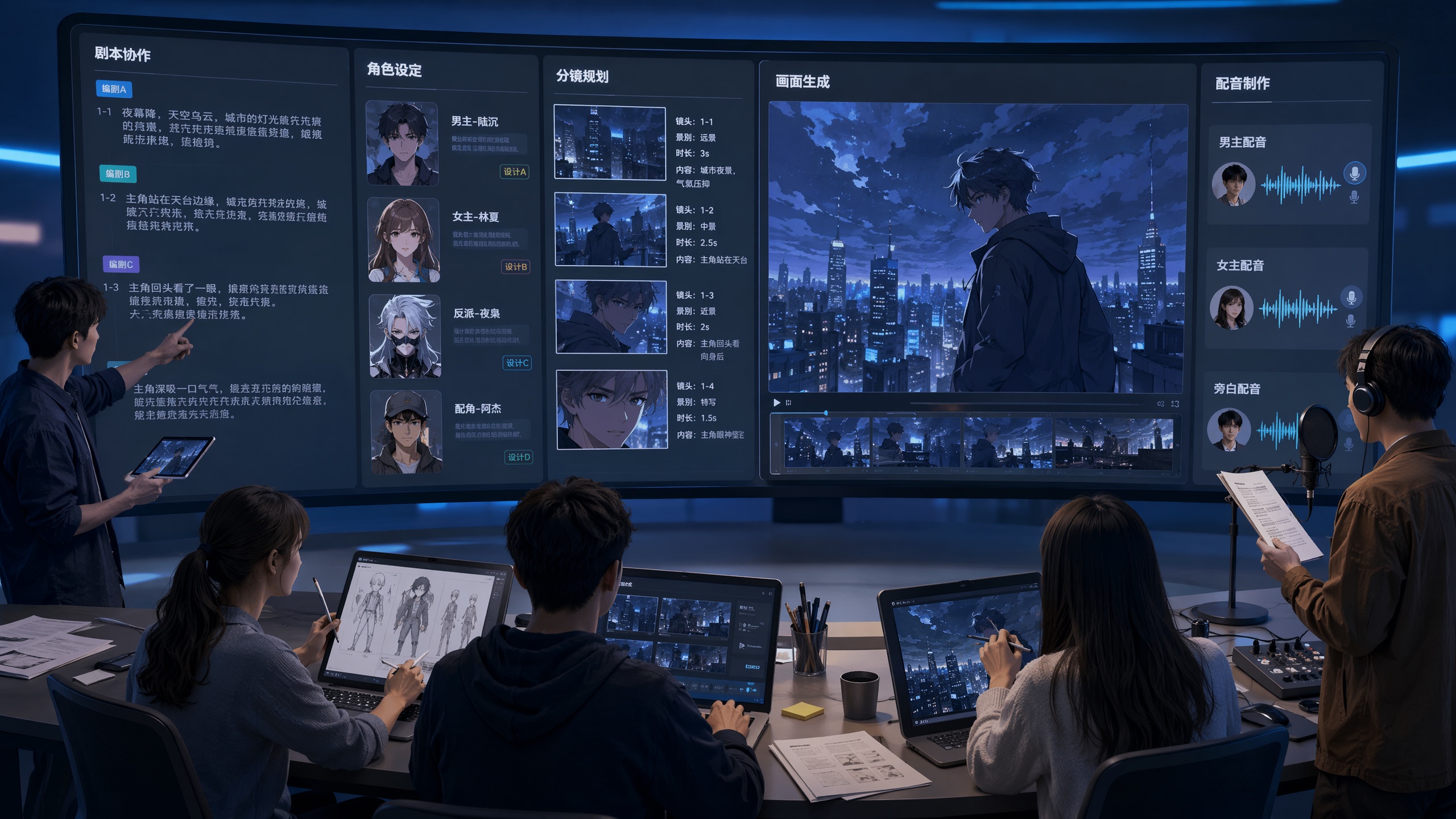 资产管理真人短剧与漫剧场景示例