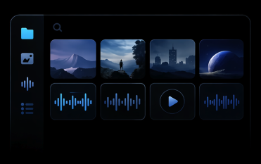 Production asset library preview