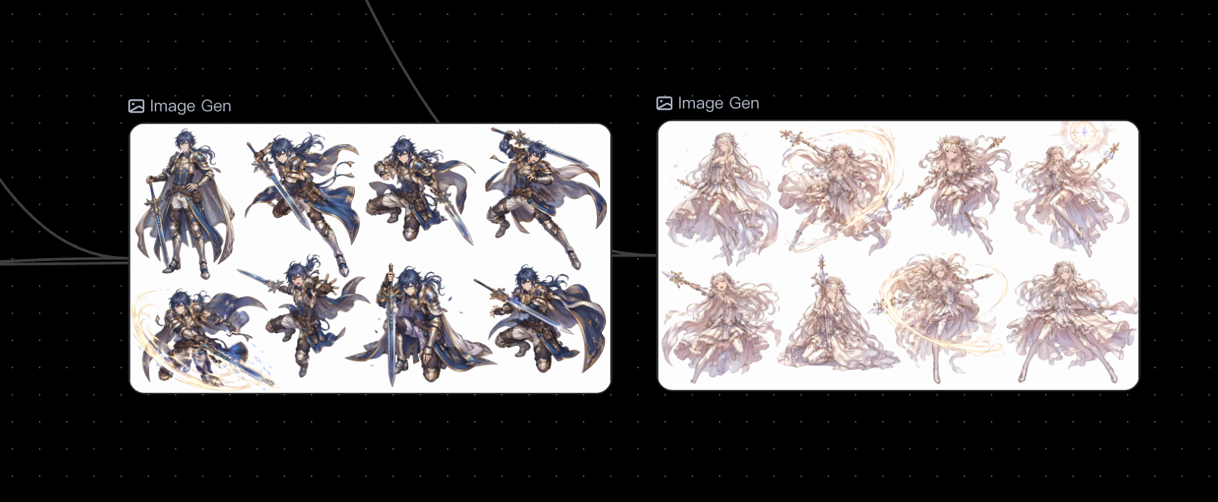 Character and scene generation preview