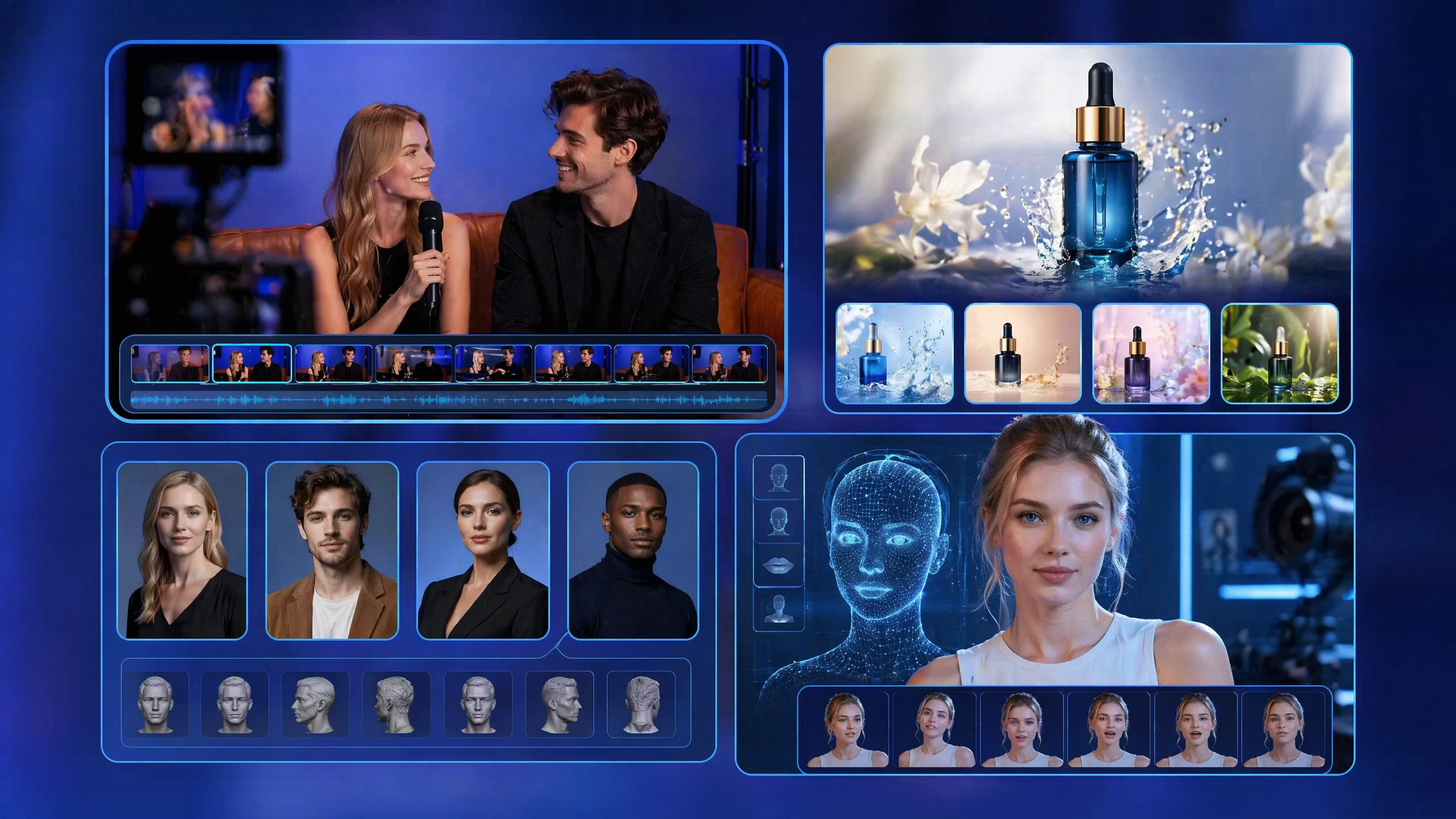 Commercials and AI avatars template preview