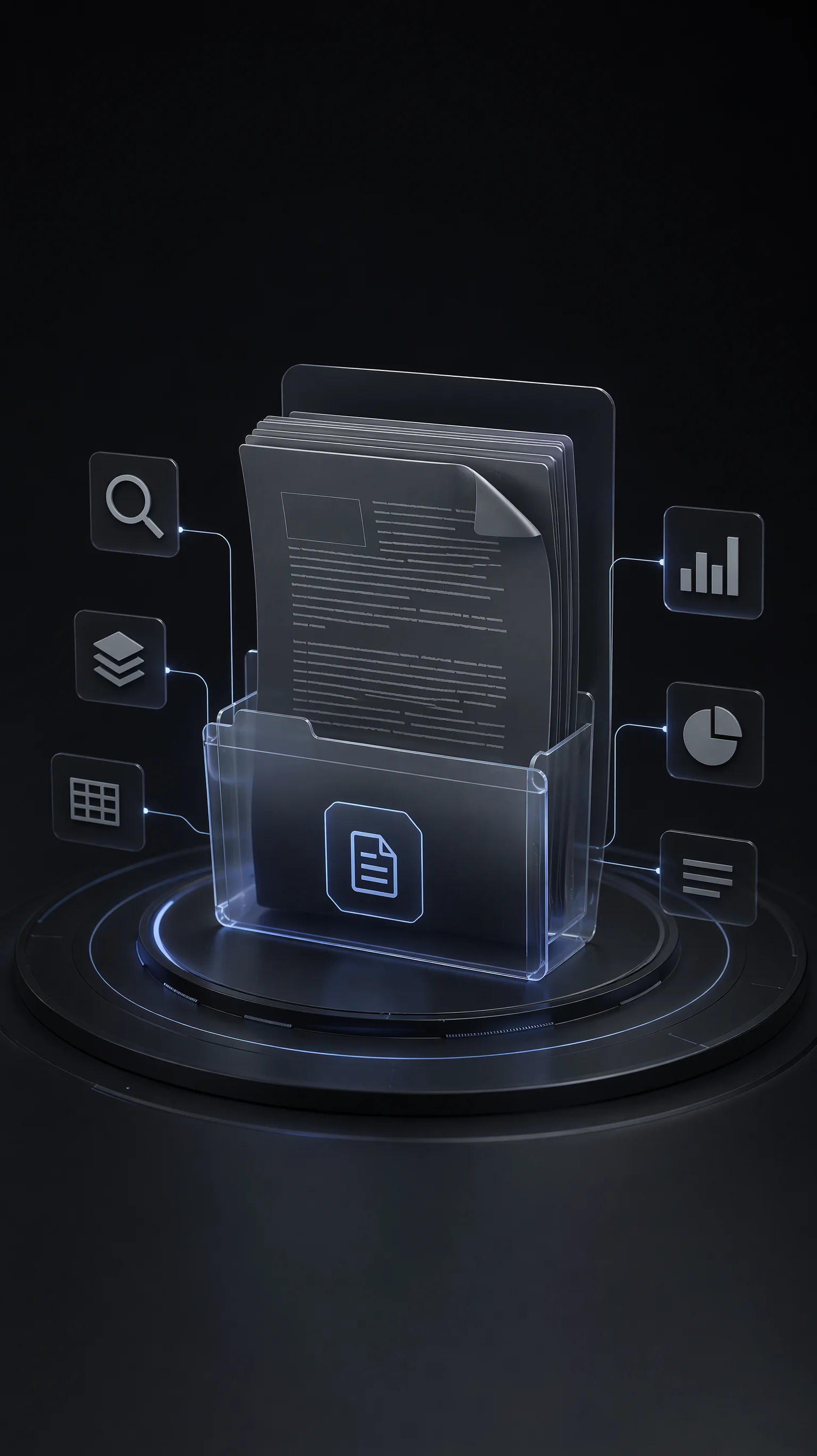 AI document processing interface
