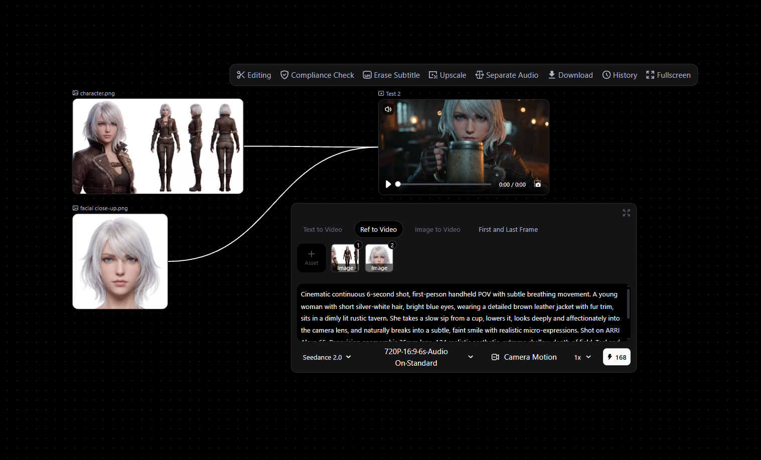 ② Generate Shorts workflow preview