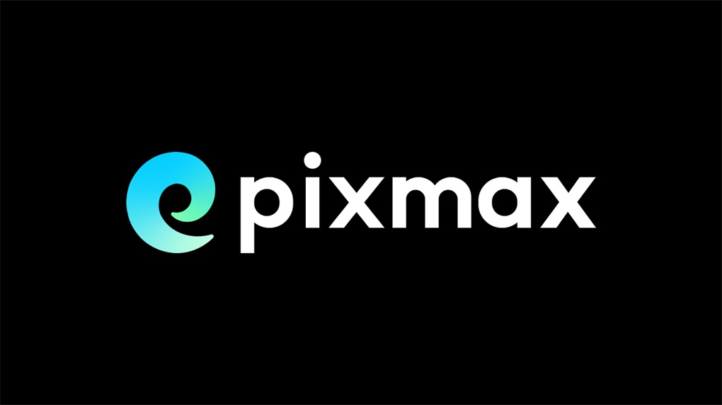 这张图片展示了一站式AI短剧创作平台Pixmax的品牌标识,背景为纯黑色,左侧是由蓝色到浅绿色渐变的抽象图形标志,右侧是白色的“pixmax”英文名称。这张图片出现在文档关于制作AI短剧可借助Pixmax平台提升效率的内容段落之后,用于辅助说明该平台的相关信息,该平台可整合文本、图像、视频、配音等创作能力在同一工作流中完成,减少多平台切换的成本。